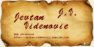 Jevtan Videnović vizit kartica